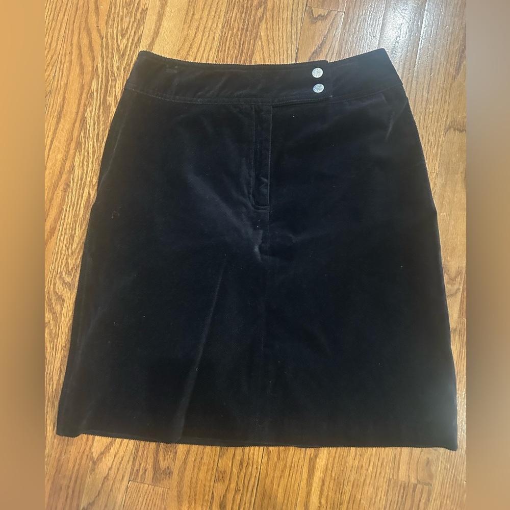 Harold's Black Velvet Pencil Skirt
